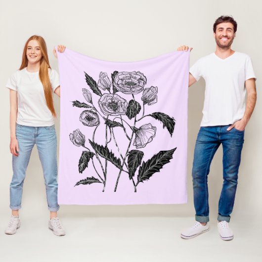 Custom Colors Fleece Blanket mit Poppy (Beispiel)