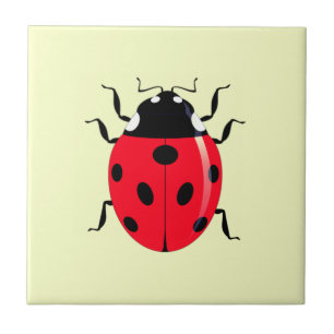 Custom Colors Keramik Tile mit Ladybug - Spring Fliese