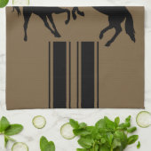 Custom Colors Küchentuch - Black Pair Pferde (Gefaltet)