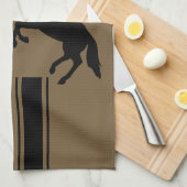 Custom Colors Küchentuch - Black Pair Pferde (Viertel Falte)