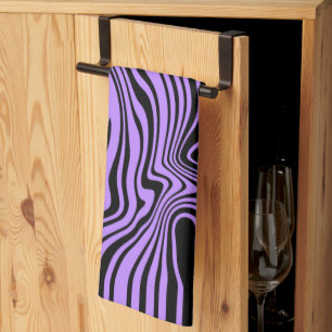 Custom Colors Küchentuch Lila Abstrakte Waves