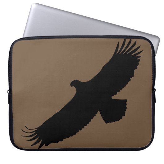 Custom Colors Laptop Sleeve Eagle Flying - Brown (Vorderseite)