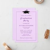 Custom Colors Moderne Graduierungsparty Einladung (Vorderseite/Rückseite Beispiel)