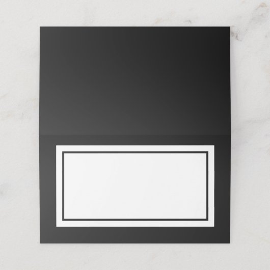 Custom Colors Modernes Classic White Center Platzkarte (Außenseite Aufgefaltet)