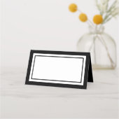 Custom Colors Modernes Classic White Center Platzkarte (Vorderseite)