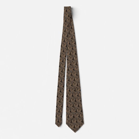 Custom Colors Nature Trees Neck Tie - Braun Krawatte (Rückseite)