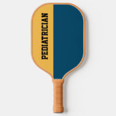 Custom Colors Navy Blue Yellow Pediater Pickleball Schläger (Vorderseite)