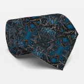 Custom Colors Neck Tie Art Poppy - Blau Krawatte (Gerollt)