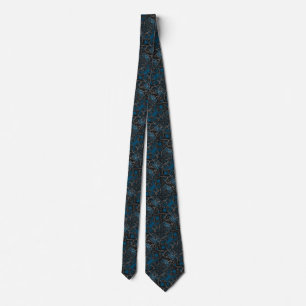 Custom Colors Neck Tie Art Poppy - Blau Krawatte