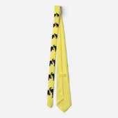 Custom Colors Neck Tie Elephant Couple - Gelb Krawatte (Rückseite)