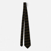 Custom Colors Neck Tie mit Goldrand - Schwarz Krawatte (Rückseite)