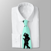 Custom Colors Neck Tie mit Tango Dancers Couple Krawatte (Gebunden)
