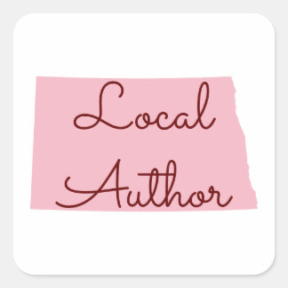 Custom Colors North Dakota Local Author Quadratischer Aufkleber