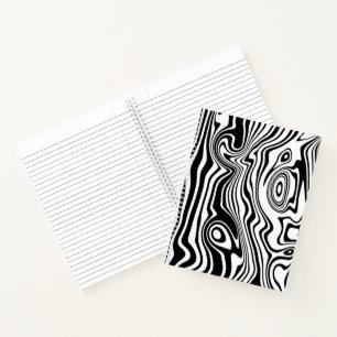 Custom Colors Notebook mit Abstrakten Waves Notizblock