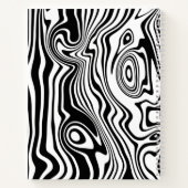 Custom Colors Notebook mit Abstrakten Waves Notizblock (Rückseite)