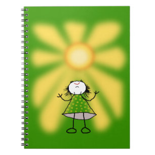 Custom Colors Notebook Summer Girl Sunshine Notizblock