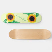 Custom Colors Skateboard mit Sonnenblumen (Horizontal)
