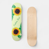 Custom Colors Skateboard mit Sonnenblumen (Vorderseite)