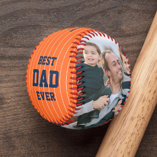Custom Colors Stripes Best Vater Vatertag Foto Baseball