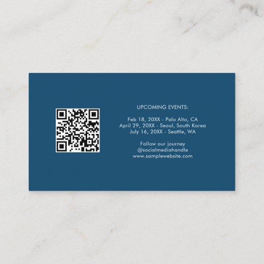 Custom Colors Tech Event Director  Visitenkarte (Rückseite)