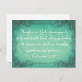 Custom Colossians 3:12 Kindness Bible Verse Vine Postkarte (Vorne/Hinten)