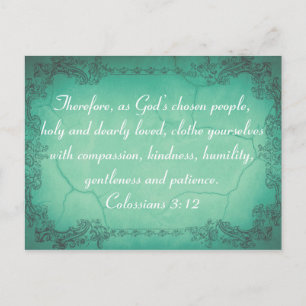 Custom Colossians 3:12 Kindness Bible Verse Vine Postkarte