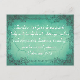Custom Colossians 3:12 Kindness Bible Verse Vine Postkarte