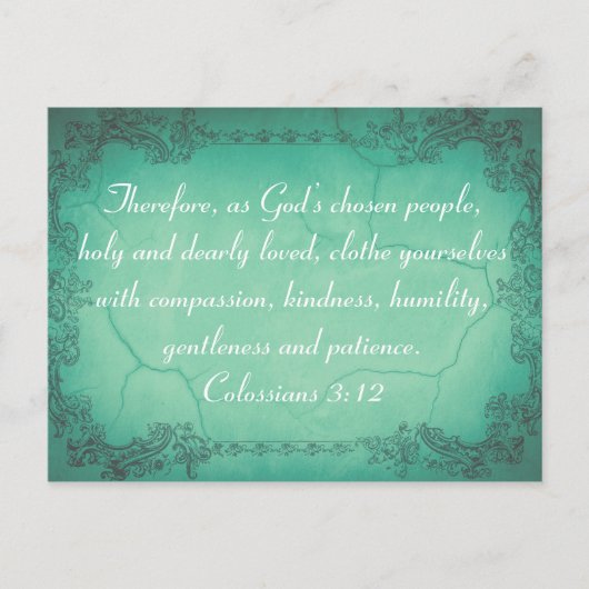 Custom Colossians 3:12 Kindness Bible Verse Vine Postkarte (Vorderseite)