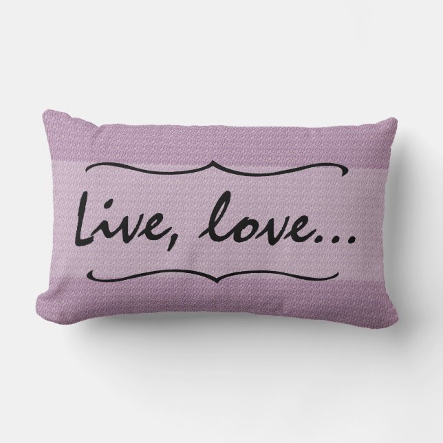Custom colour and text, two-sided lumbar pillow lendenkissen (Vorderseite)