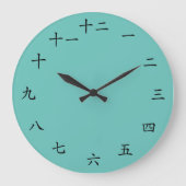 Custom Colour Japanese Clock Große Wanduhr (Vorderseite)