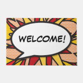 Custom Comic Book Speech Bubble WELCOME Fußmatte (Vorderseite)