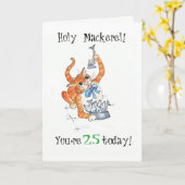 Custom Comic Ginger Cat Heilige Makrele, Geburtsta Karte (Gelbe Blume)