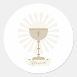 Custom Communion Gold Chalice Runder Aufkleber