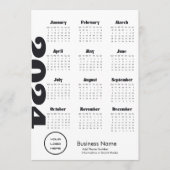 Custom Company 2024 Kalender schwarz und weiß Programm (Vorderseite)