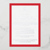 Custom Company Business Corporate Event Party Red Folieneinladung (Vorderseite)