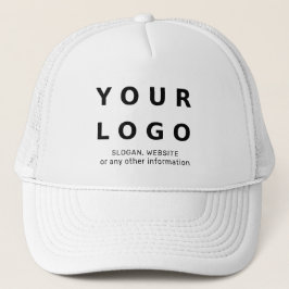 Custom Company Business Logo and Text Baseball  Truckerkappe