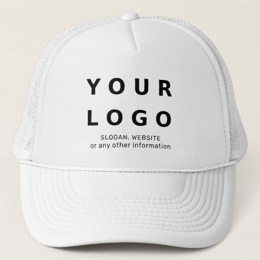 Custom Company Business Logo and Text Baseball  Truckerkappe (Vorderseite)