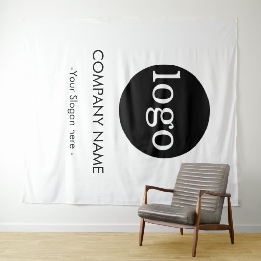 Custom Company business Logo Backdrop For Events Wandteppich (Beispiel (Horizontal))