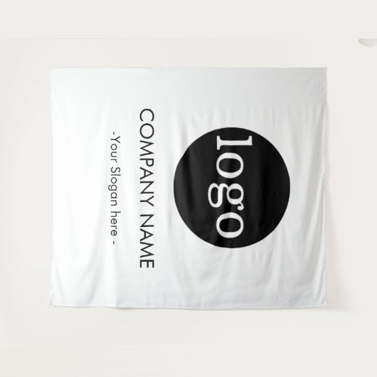 Custom Company business Logo Backdrop For Events Wandteppich (Vorderseite (Horizontal))