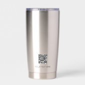 Custom Company Business Logo Branded QR Code Thermobecher (Rückseite)