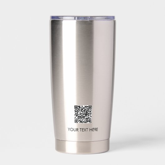 Custom Company Business Logo Branded QR Code Thermobecher (Rückseite)