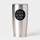 Custom Company Business Logo Branded QR Code Thermobecher (Vorderseite)