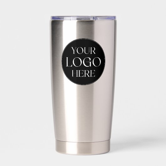 Custom Company Business Logo Branded QR Code Thermobecher (Vorderseite)