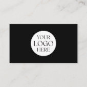 Custom Company Business Logo Minimalist QR Code Visitenkarte (Vorderseite)