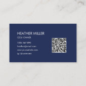 Custom Company Business Logo Minimalist QR Code Visitenkarte (Rückseite)