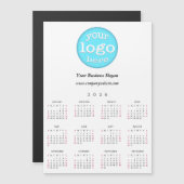 Custom Company Business Logo Office 2026 Calendar Magnetkarte (Vorne/Hinten)