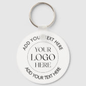 Custom Company Business Logo QR Code Modern Schlüsselanhänger (Vorderseite)