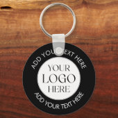 Custom Company Business Logo QR Code Modern Schlüsselanhänger (Vorderseite)