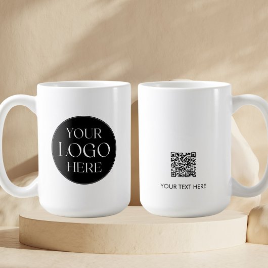 Custom Company Business Logo QR Code Promotional Kaffeetasse