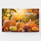 Custom Company Erntedank Pumpkin Office Party Banner (Horizontal)